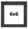 Square Shadow Box 3/4" Depth Black Picture Frame - UV Acrylic, Backing, Hanging Hardware